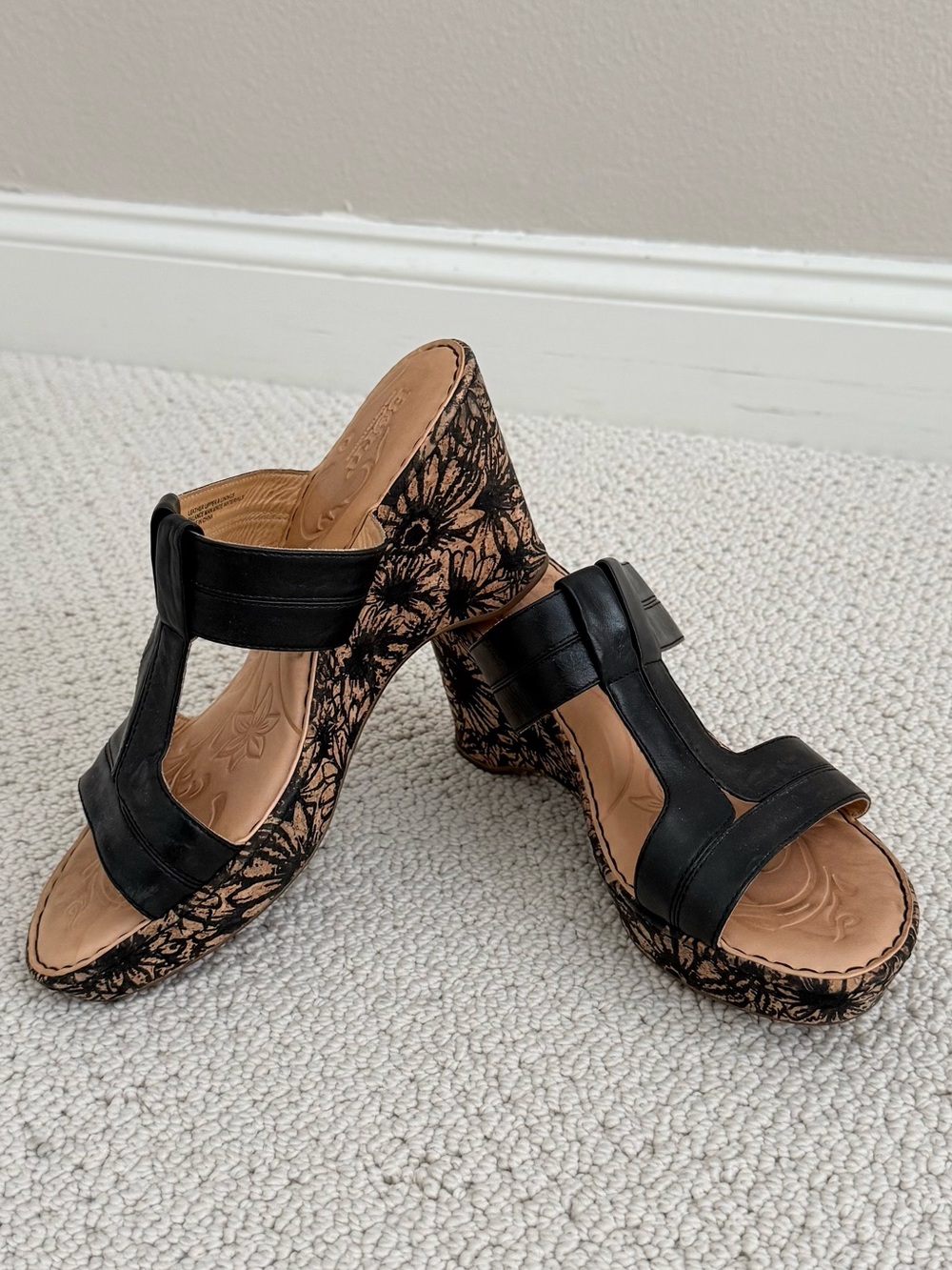 Born Floral Cork Wedge Sandal